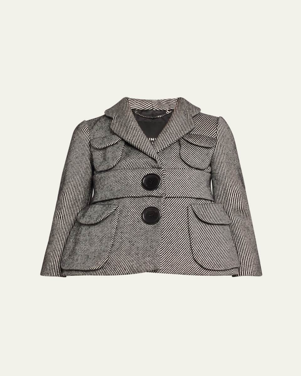 Stripe Wool Shrunken Jacket
