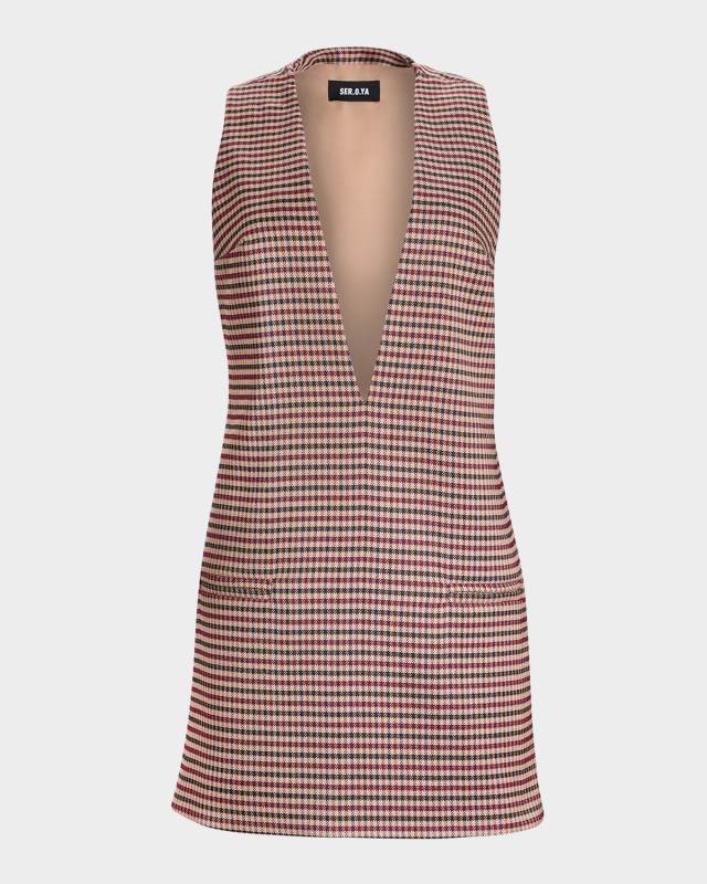 Maxine Houndstooth Mini Dress