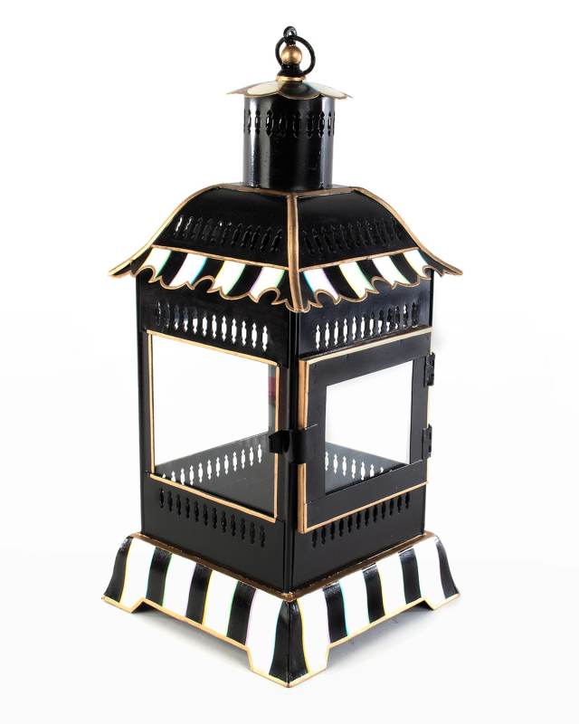 Courtly Stripe Small Candle Lantern