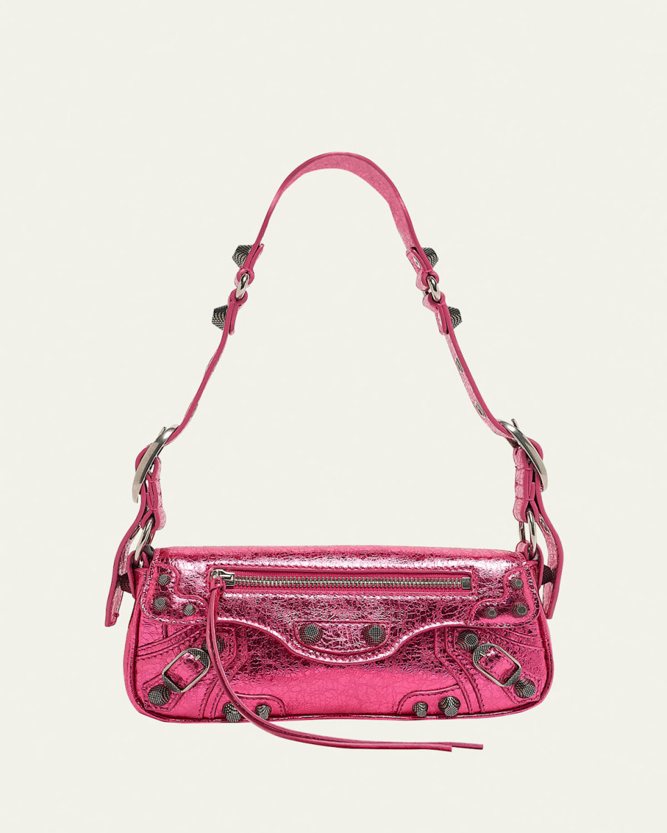 Le Cagole XS Metallic Leather Shoulder Bag
