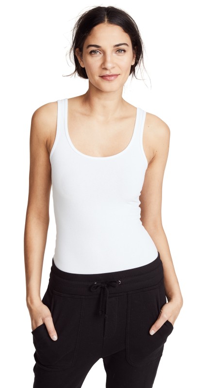 James Perse Brushed Jersey Long Tank Black