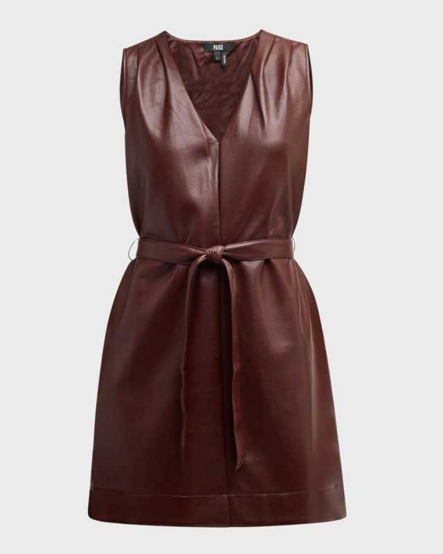 Luisa Faux Leather Mini Dress