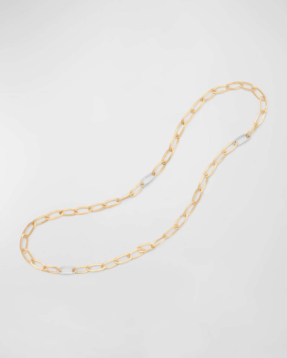 18K Jaipur Link Yellow Gold Necklace with Diamonds