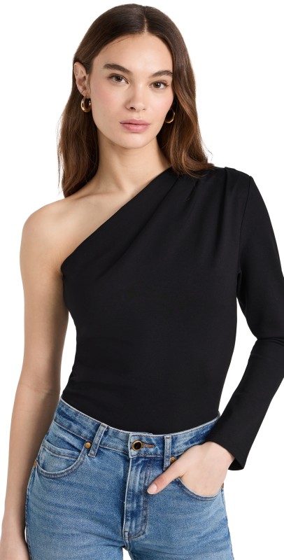 Chloe Kristyn Tisha Thong Bodysuit Black