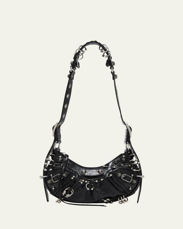Le Cagole XS Piercing Leather Shoulder Bag