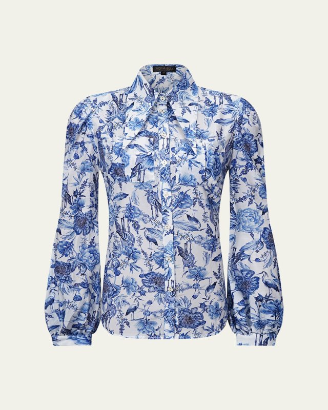 Azalea Sophia Button-Front Blous