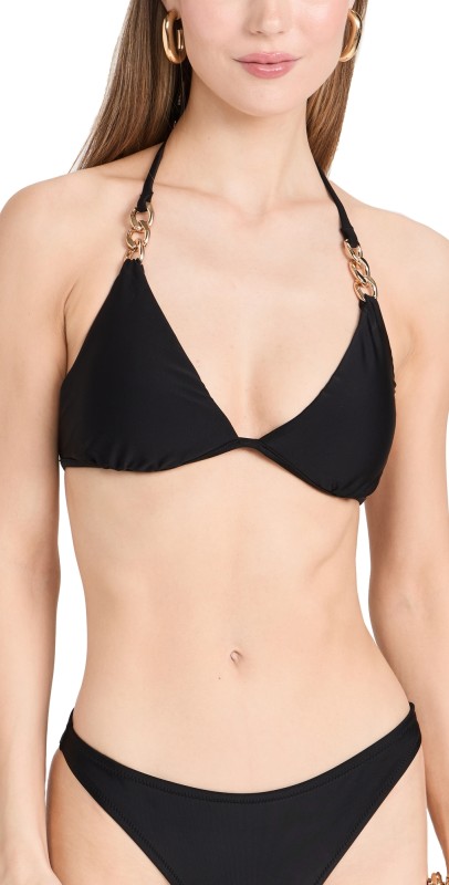 L'AGENCE Annabelle Bikini Top Black