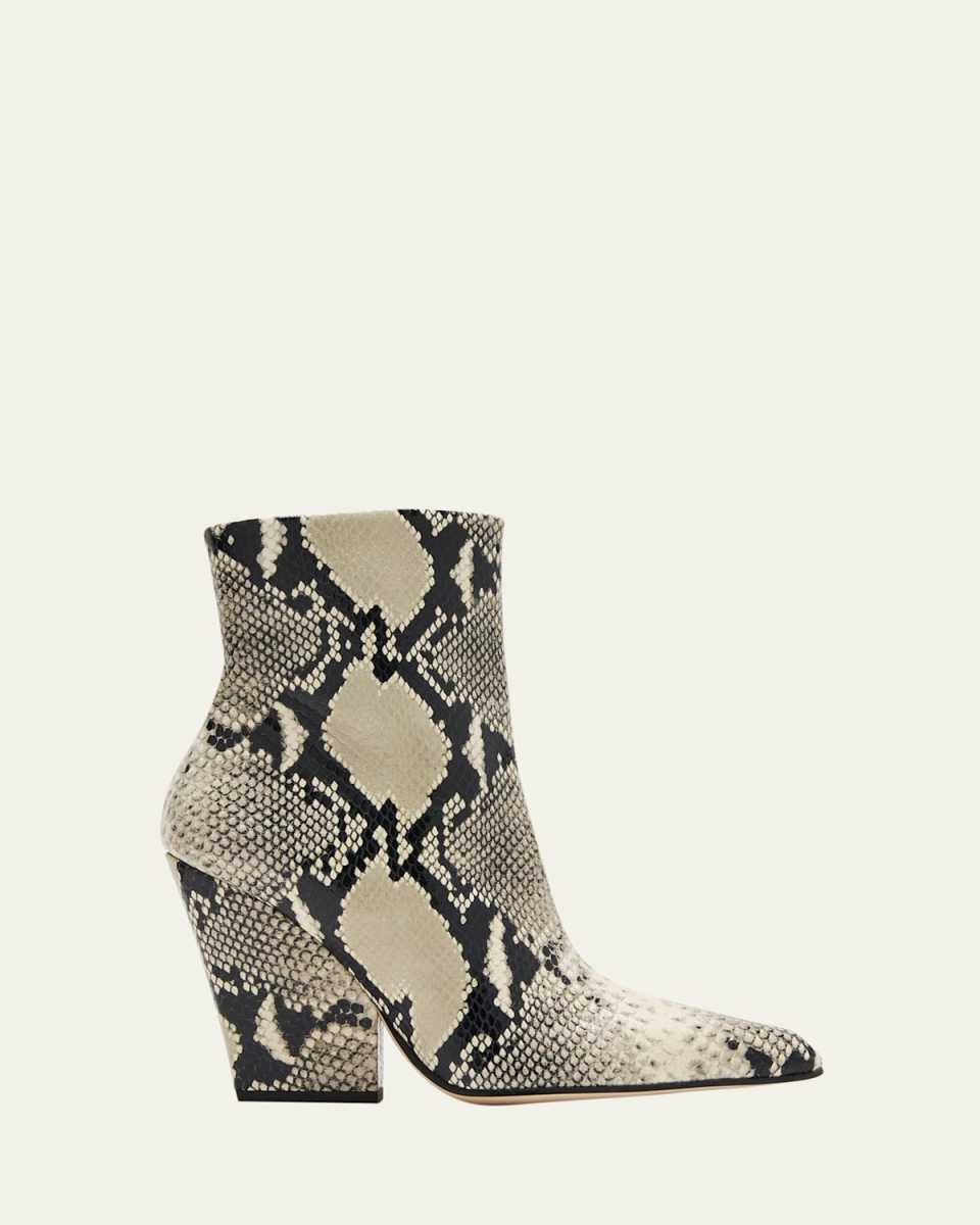 Jane Snake Zip Ankle Boots