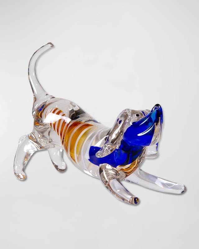 Joey Art Glass Dog Sculpture