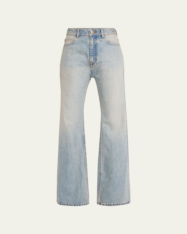 Flared Denim Pants