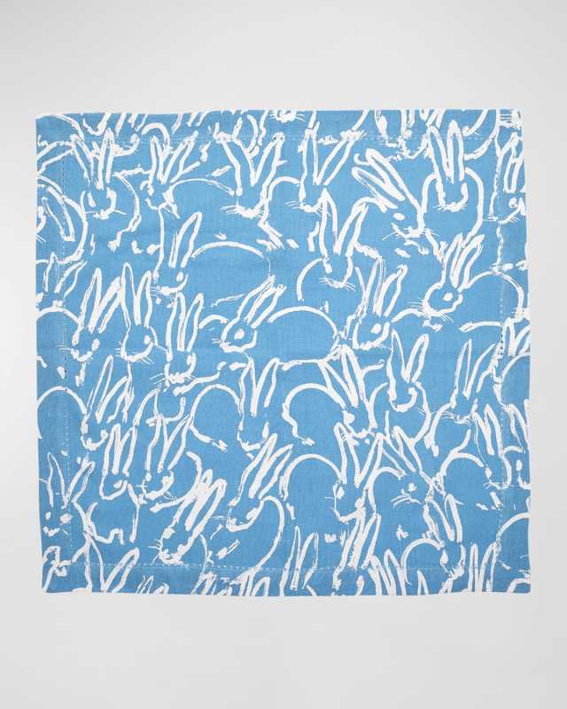 Fluffle Khadi Printed Linen Dinner Napkin, 20 x 20