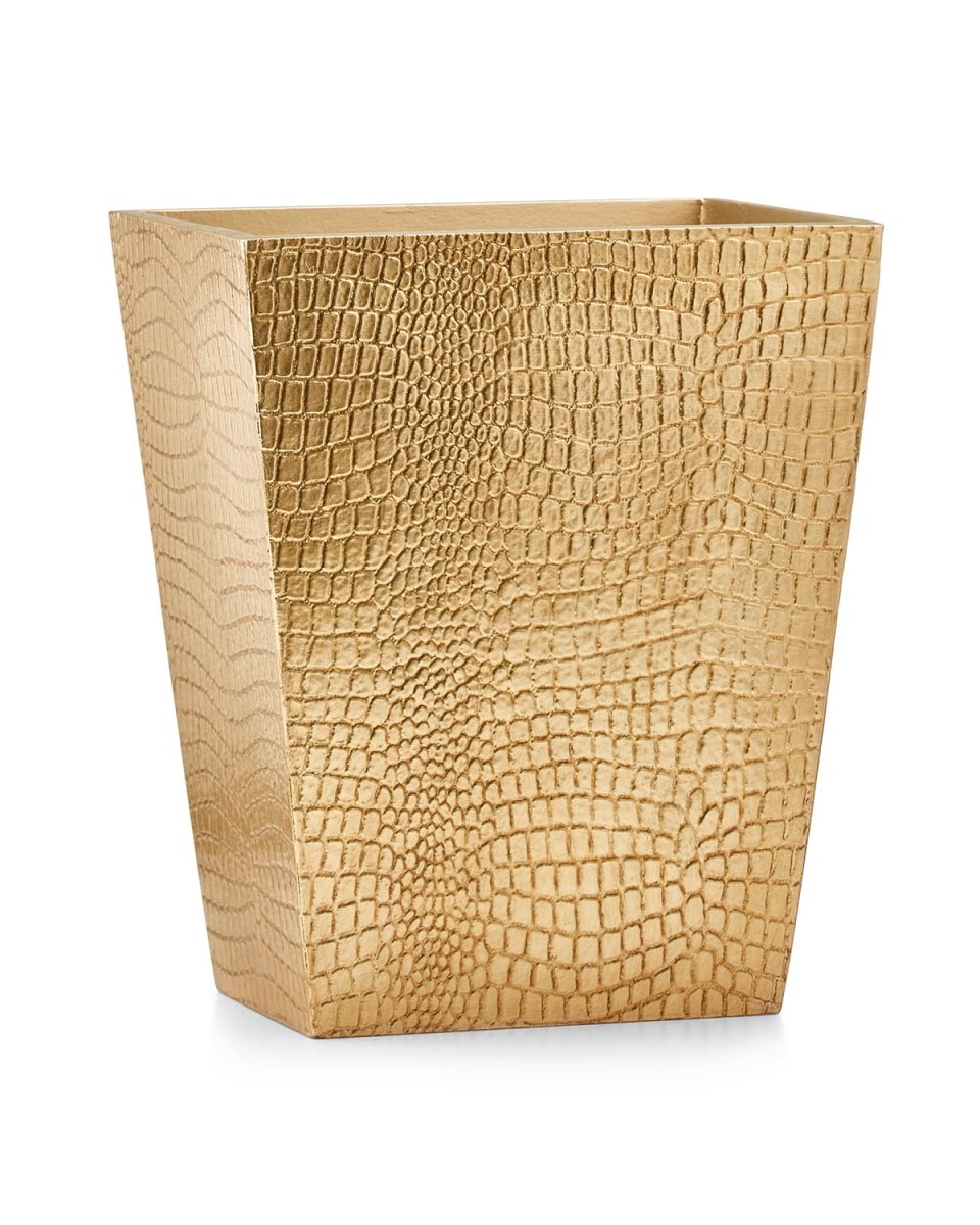 Crocodile Gold Wastebasket