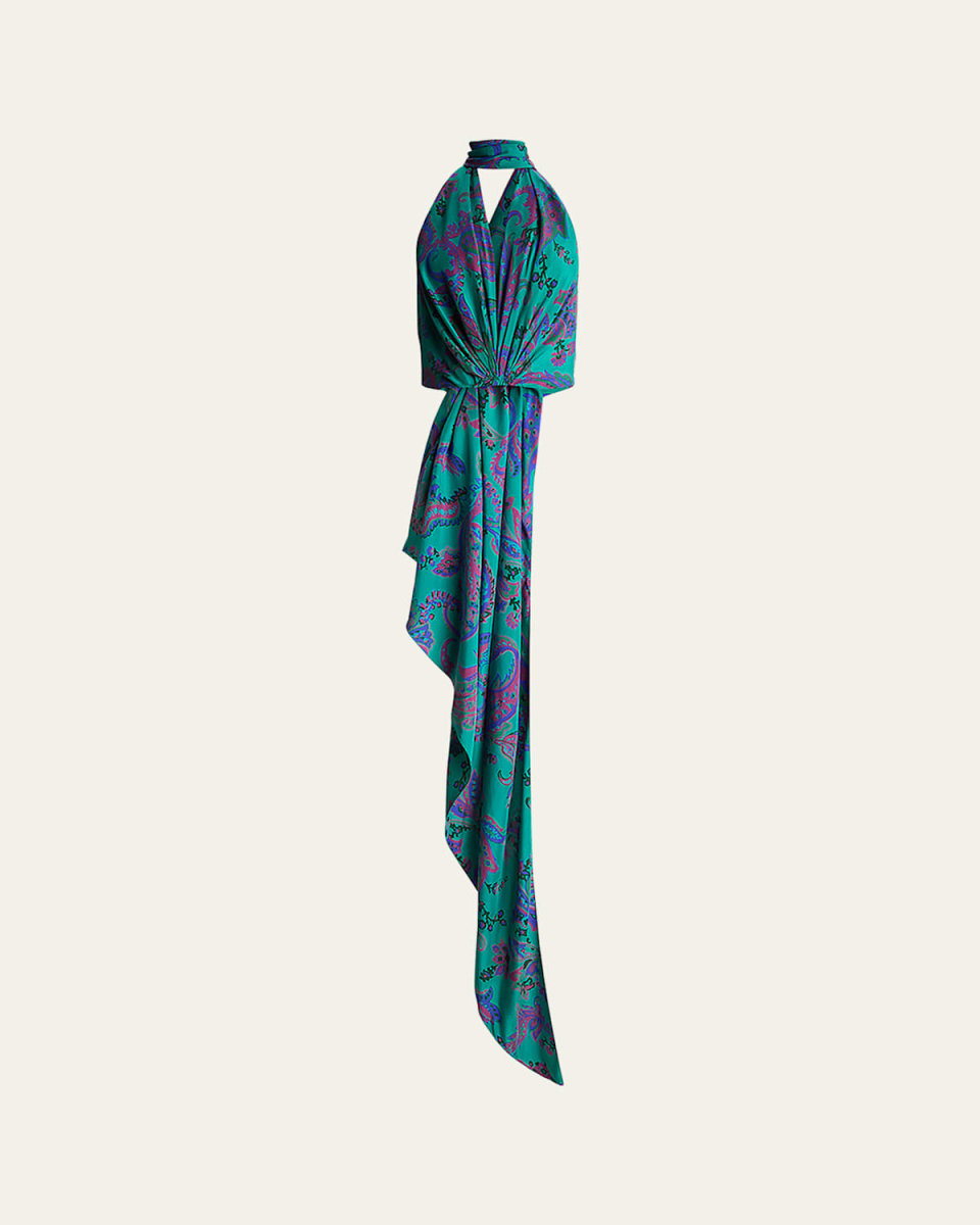 Jarvis Paisley Silk Habotai Top