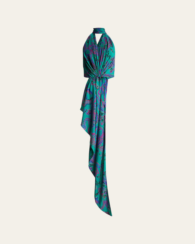 Jarvis Paisley Silk Habotai Top