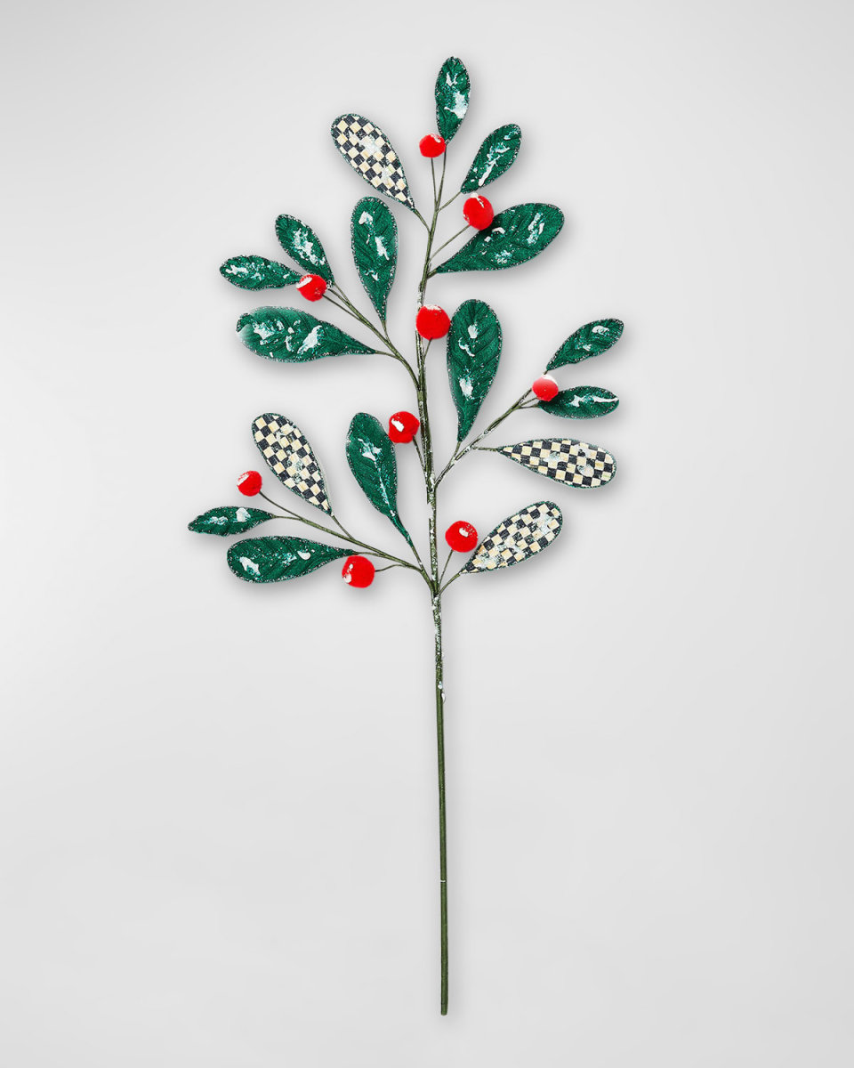 Cozy Christmas Mistletoe Spray Stem