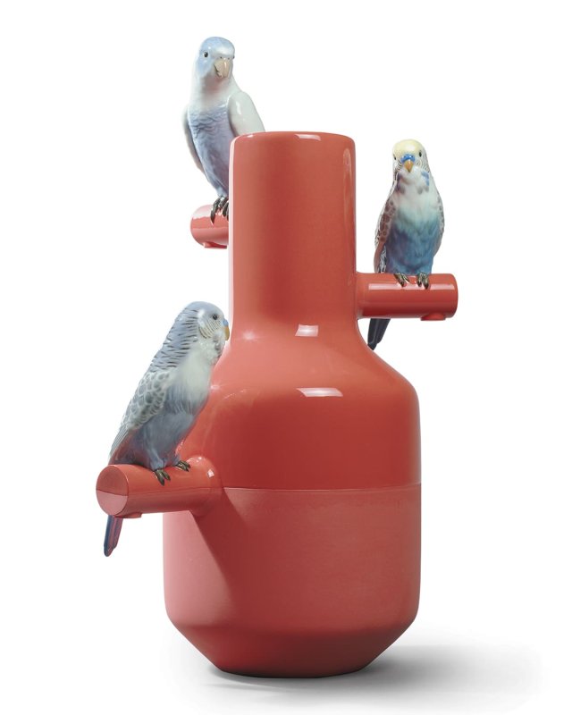 Parrot Parade Vase