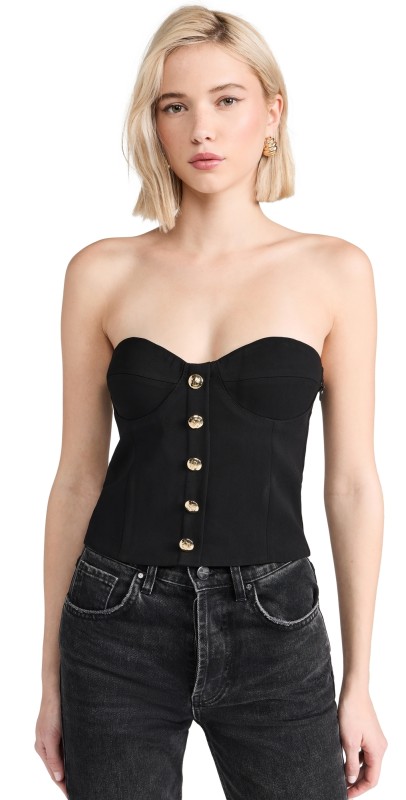 ANINE BING Jennifer Top Black
