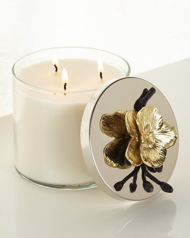 13. 5 oz. Gold Orchid Candle