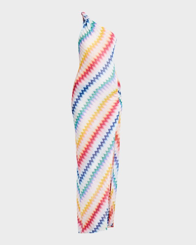 Zig-Zag Knit Coverup Maxi Dress