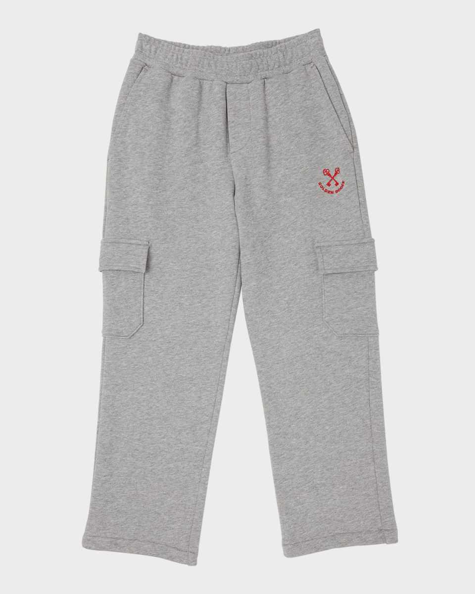 Kid's Cargo Joggers Embroidered W/ Logo, Size 4-12