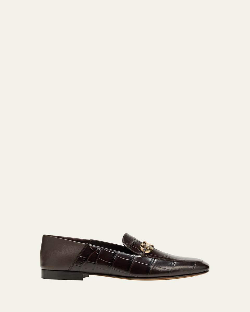 Louis Croco Bit Slip-On Loafers