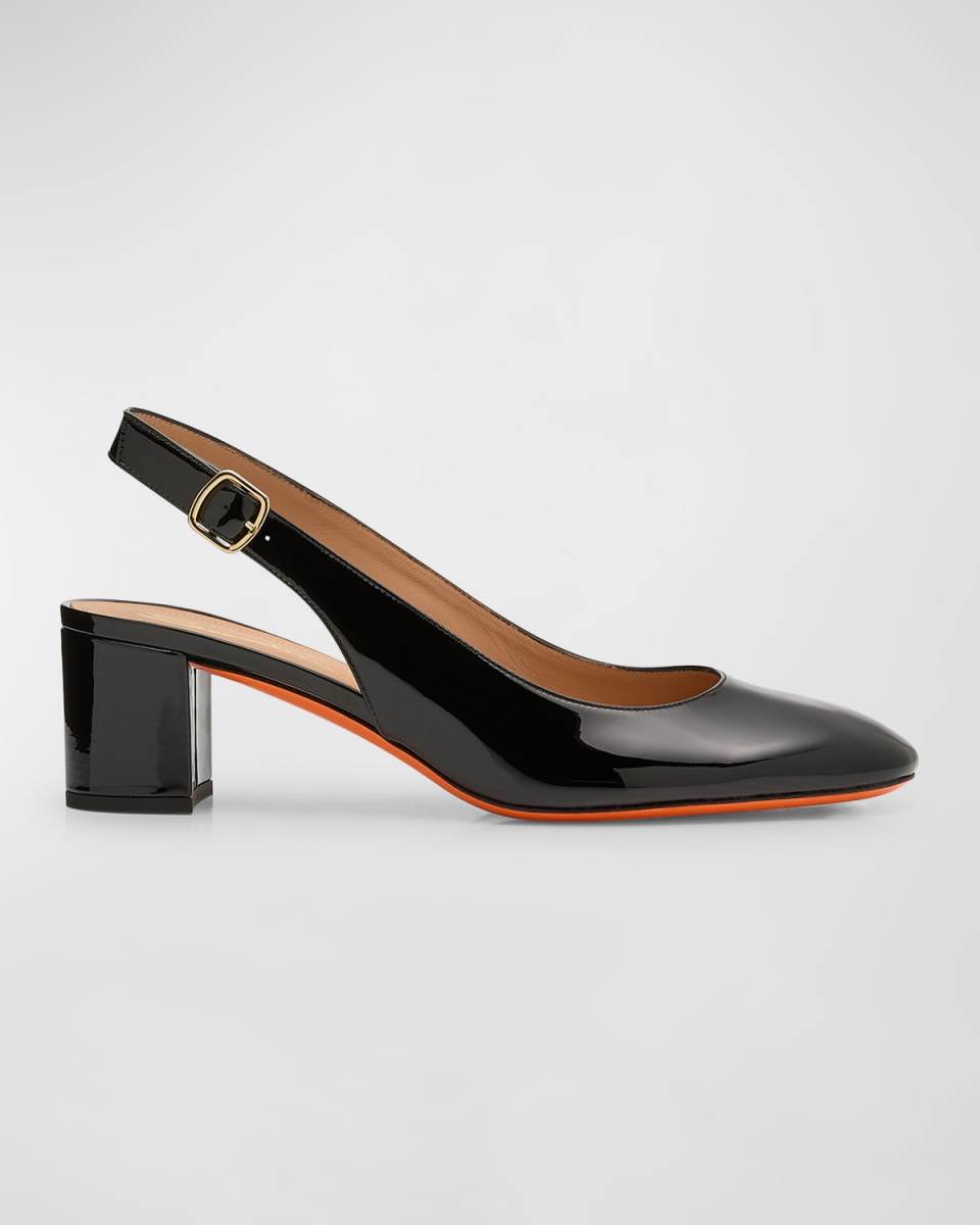 Patent Leather Slingback Pumps