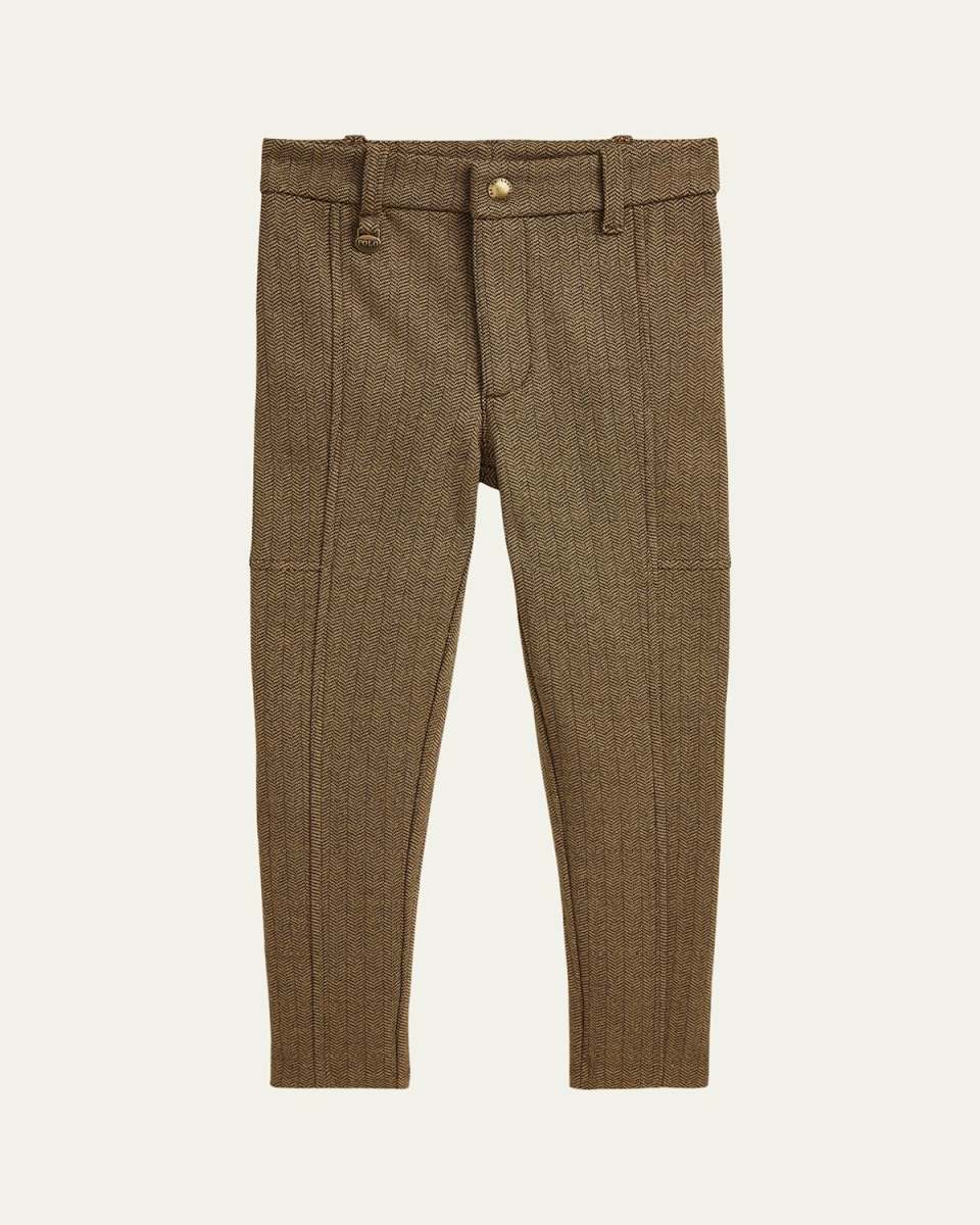 Boy's Herringbone Jacquard Pants, Size 2-6X