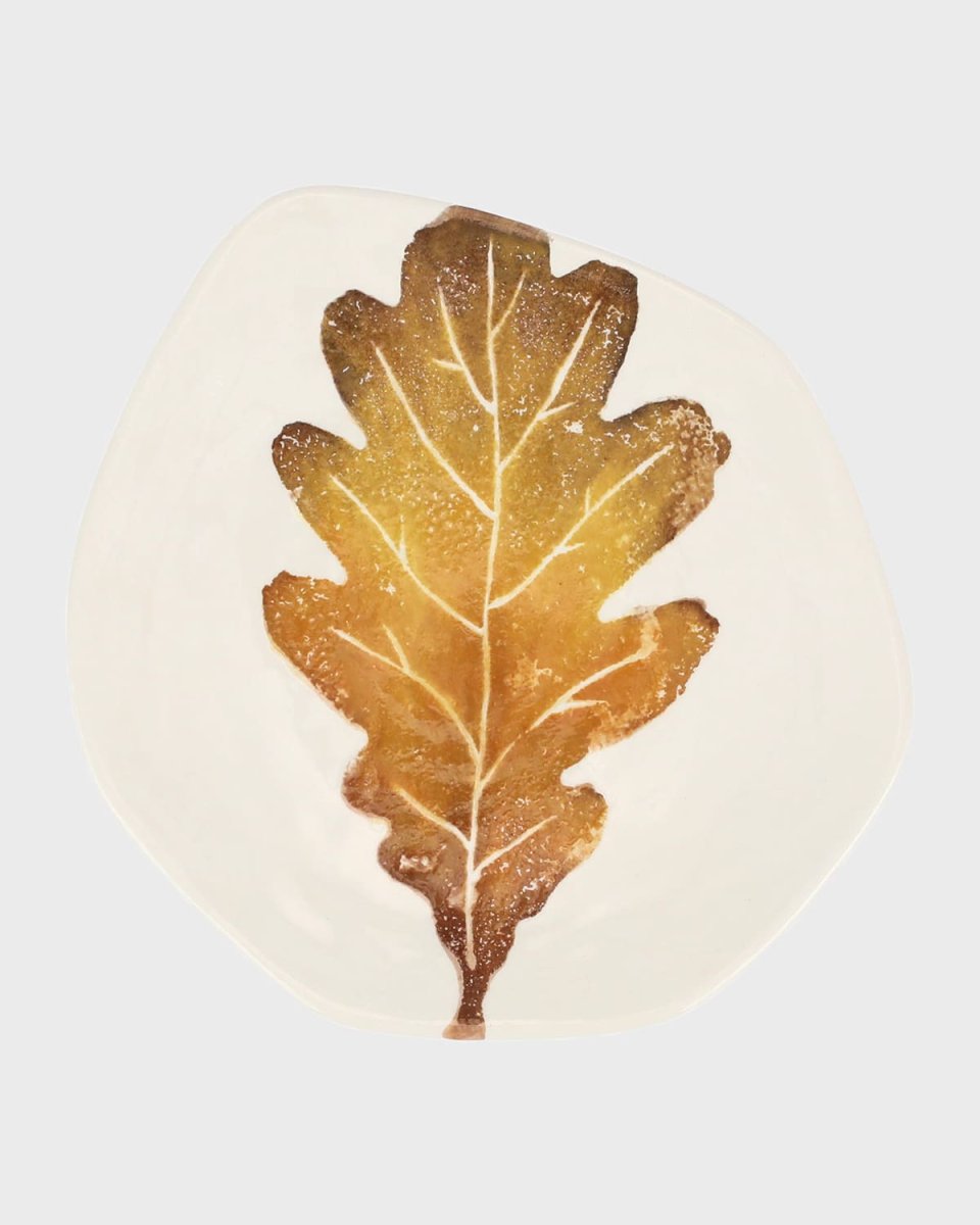 Autunno White Oak Leaf Salad Plate