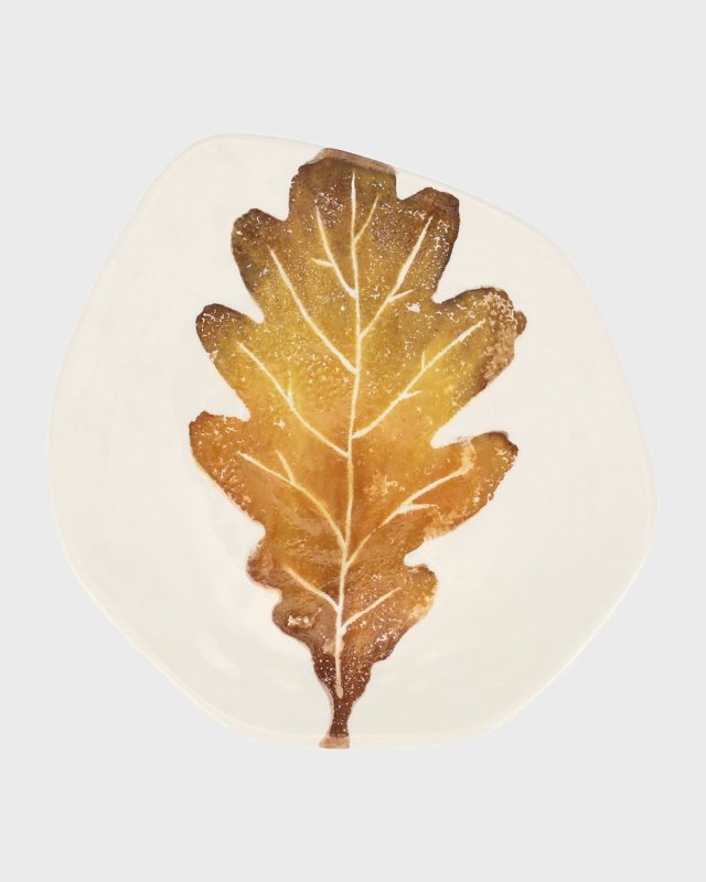 Autunno White Oak Leaf Salad Plate