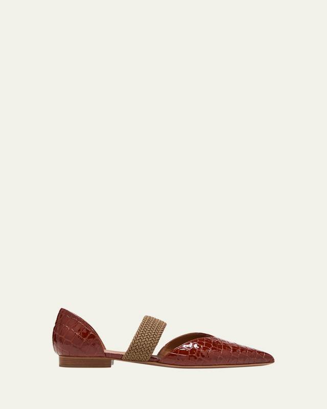 Maisie Croco Band Ballerina Flats