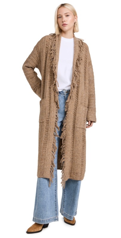 Line & Dot Altura Long Cardigan Toffee