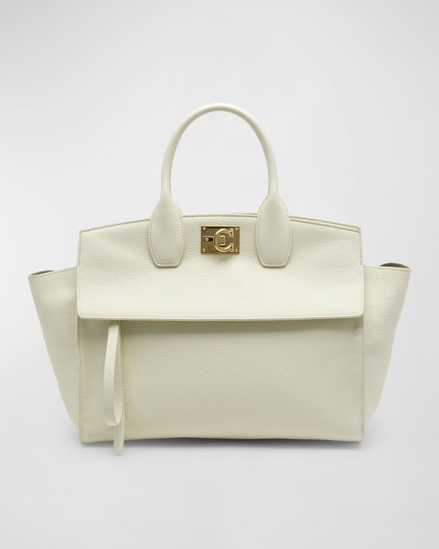 The Studio Leather Top-Handle Bag
