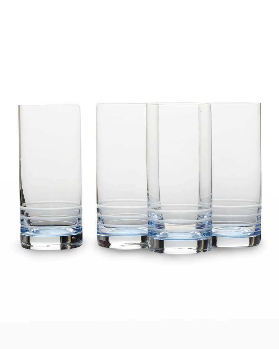 Cal Blue Ombre Highball Glasses, Set of 4
