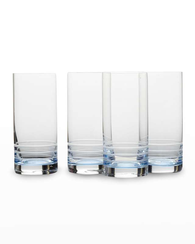 Cal Blue Ombre Highball Glasses, Set of 4
