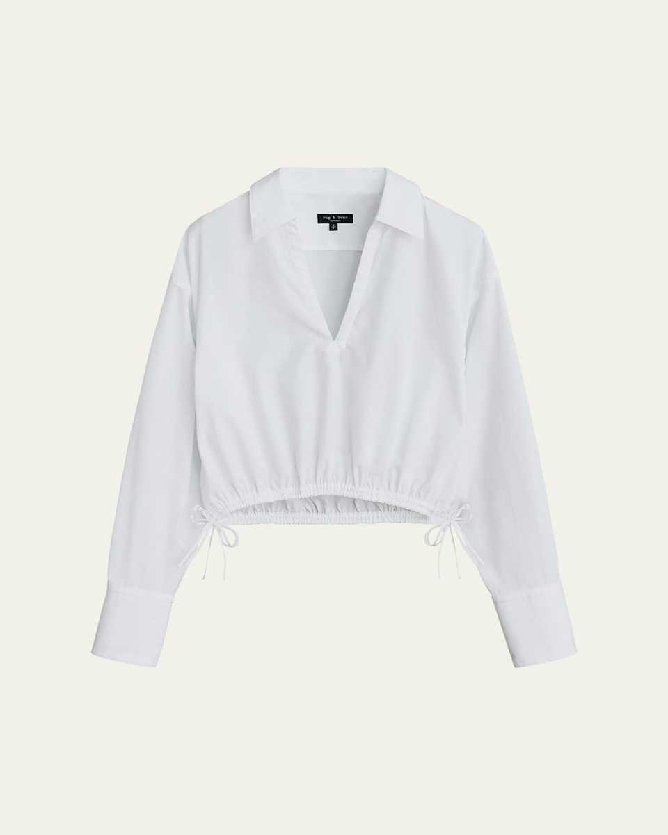 Fiona V-Neck Cinch-Tie Top
