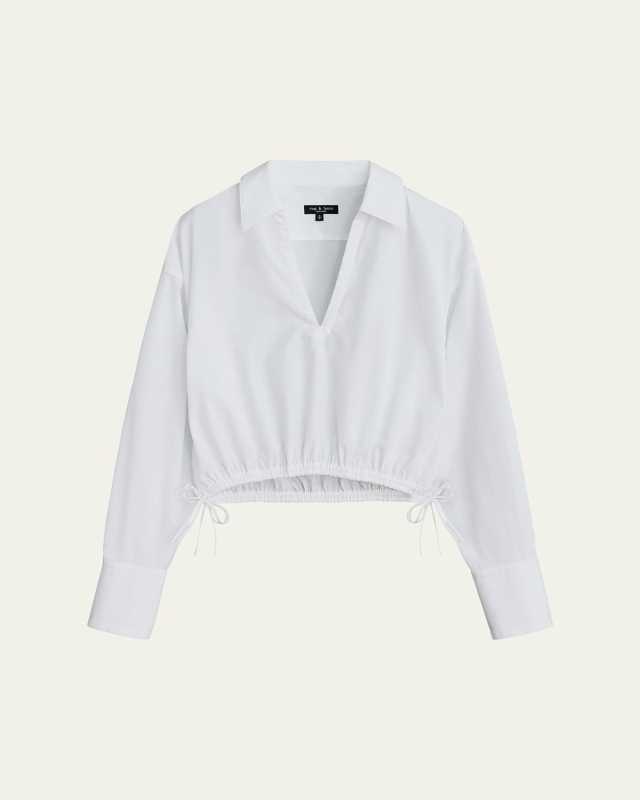 Fiona V-Neck Cinch-Tie Top