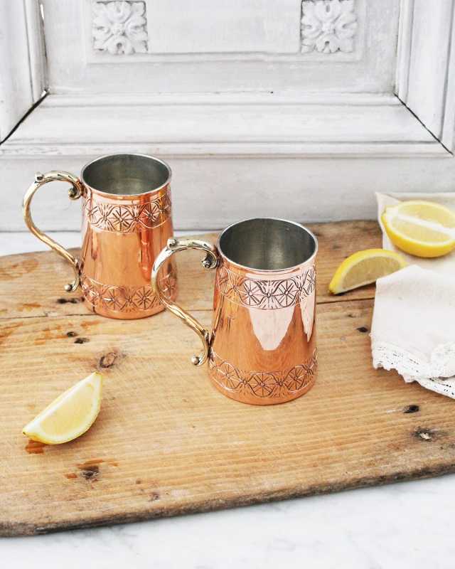 Vintage-Inspired Tankard Steins, Set of 2