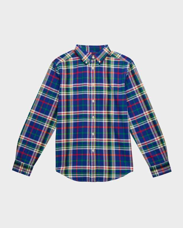 Boy's Classic Oxford Sport Shirt, Size S-XL