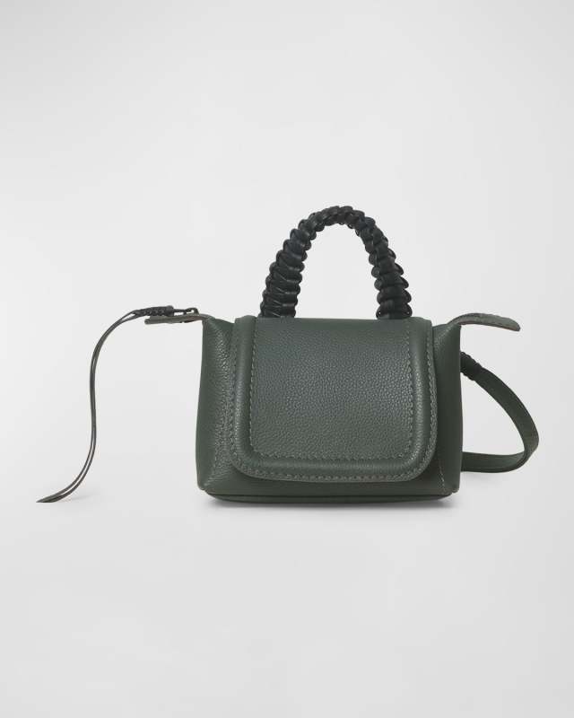 Mini Grained Leather Top-Handle Bag