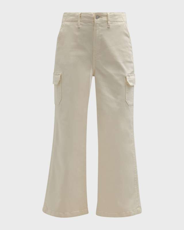 Carly Wide-Leg Cropped Cargo Jeans