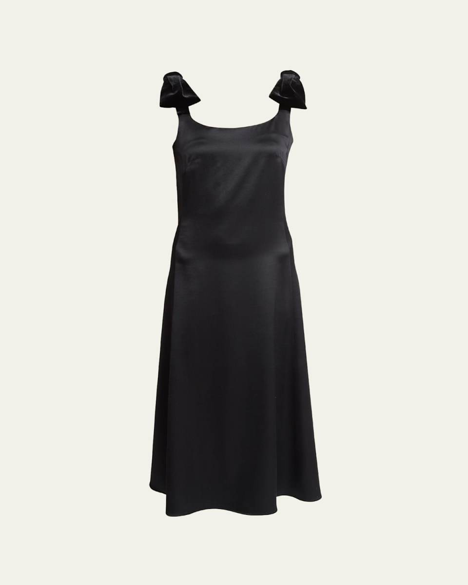 Wool Silk Satin Tank Top Dress