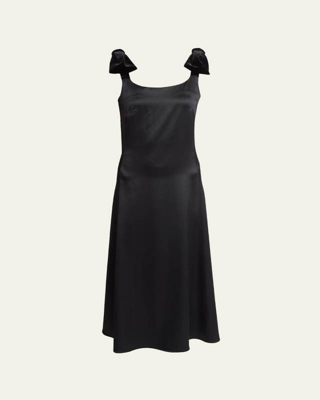 Wool Silk Satin Tank Top Dress