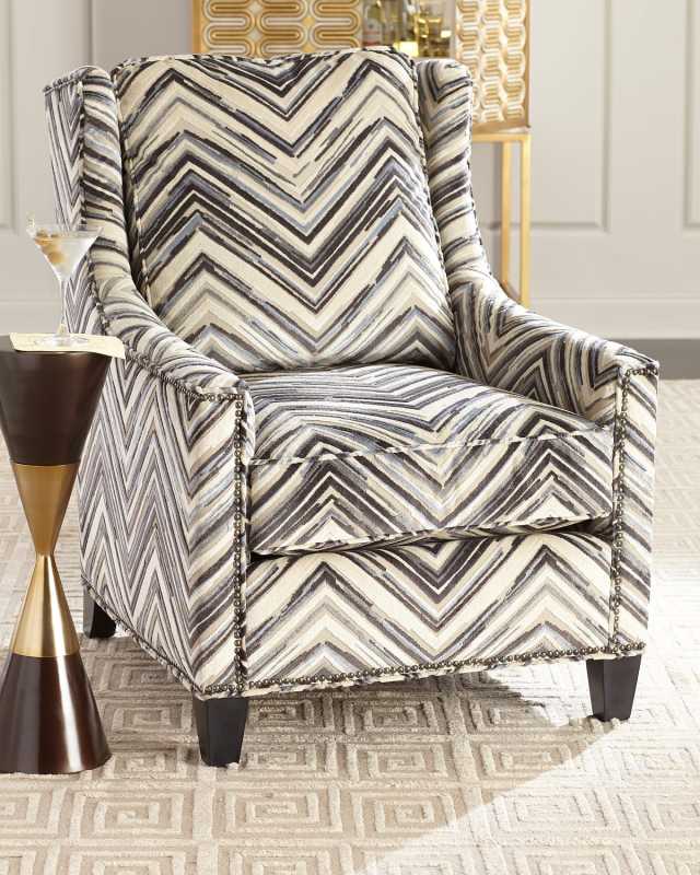 Adley Chevron Stripe Accent Chair