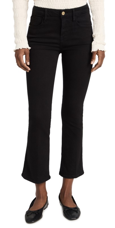 FRAME Le Crop Mini Boot Jeans Film Noir