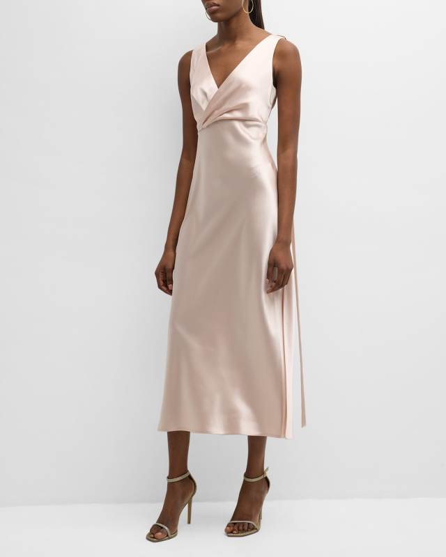 Crepe Back Satin Cocktail Dress