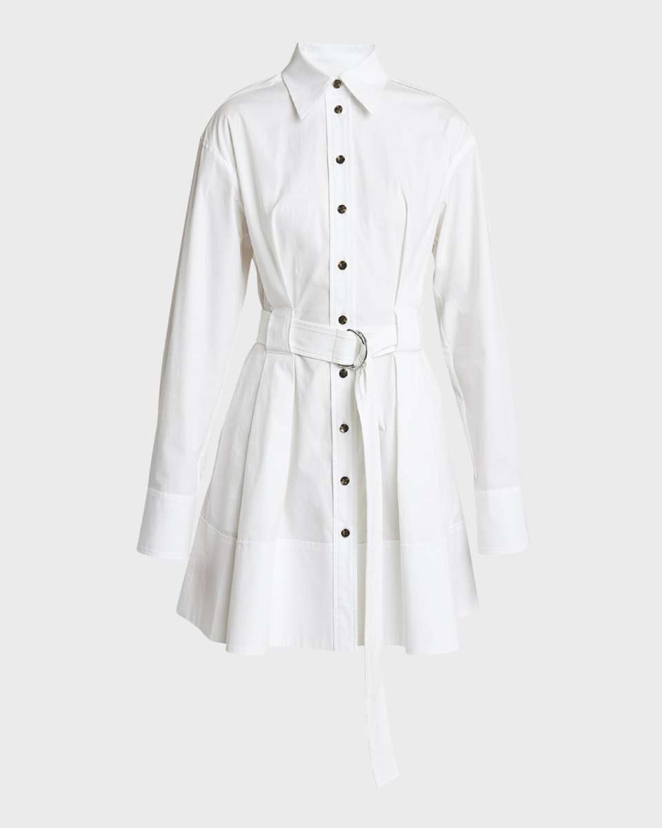 Viola Compact Poplin Mini Shirtdress