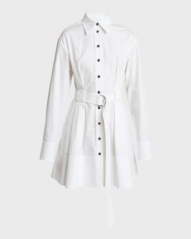 Viola Compact Poplin Mini Shirtdress