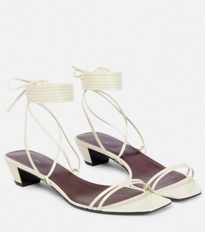 The Row Graphic Strap leather sandals