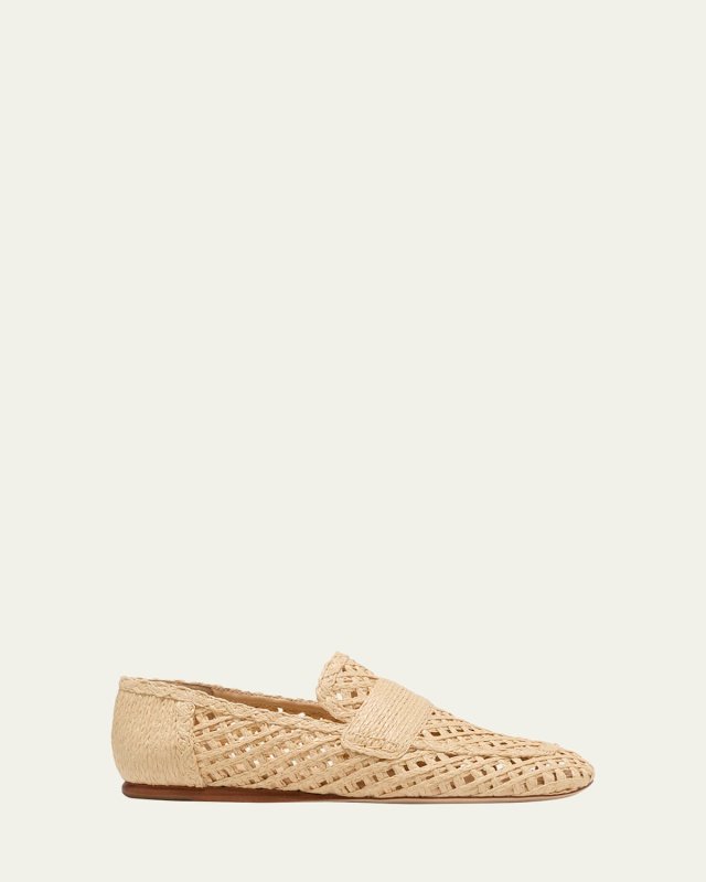 Davis Flat Raffia Loafers
