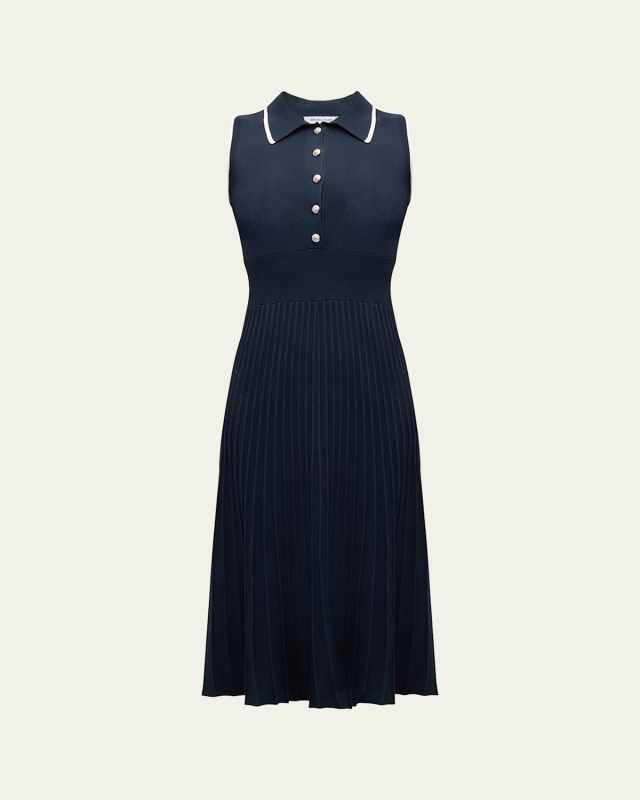 Meralda Sleeveless Pleated Midi Dress